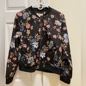 Hippie Rose Floral Bomber Jacket